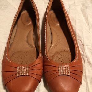 Clarks Leather Flats